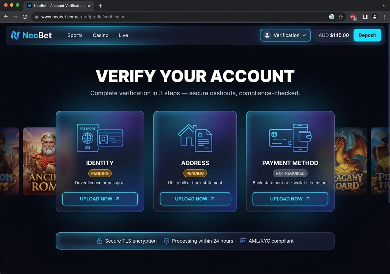 Account verification (KYC) – NeoBet